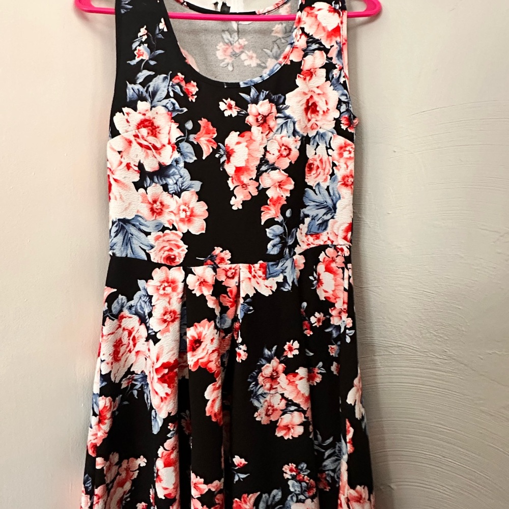 White Mark Pink and White Sleeveless Sundress Wedding Guest